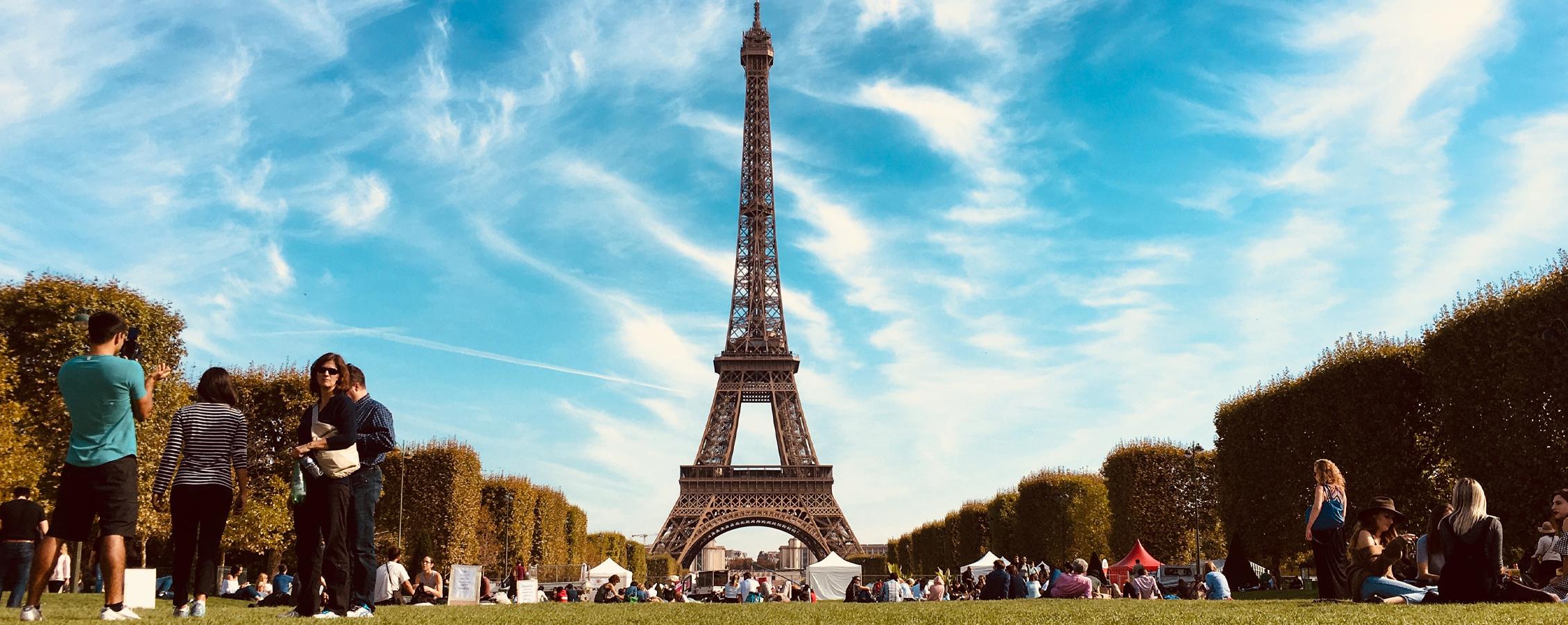 View of the Eiffel Tower.