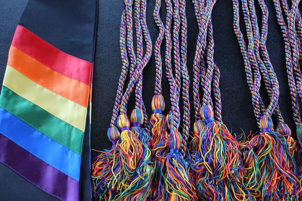 rainbow graduation cords